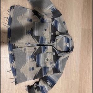 Aztec oversized shacket